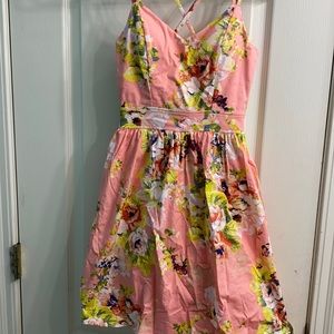 Pink floral casual/formal dress